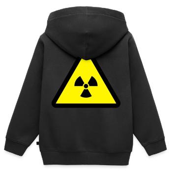RADIOAKTIV - Kinder Premium Organic Zip Hoodie - Schwarz - Hinten - AI Model Kid Male (0cm)