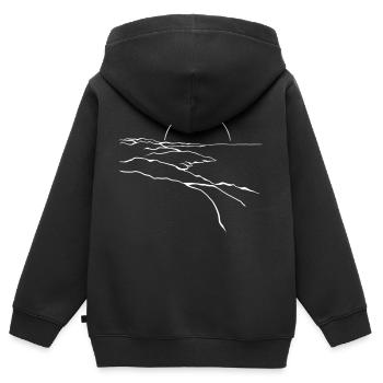 Sonnenuntergang - Kinder Premium Organic Zip Hoodie - Schwarz - Hinten - AI Model Kid Male (0cm)