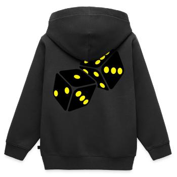Cube - Kids Premium Organic Zip-up Hoodie - black - Back - AI Model Kid Male (0cm)