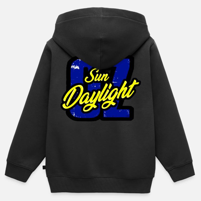 OZ SunDaylight 1 - Kinder Premium Organic Zip Hoodie - Schwarz