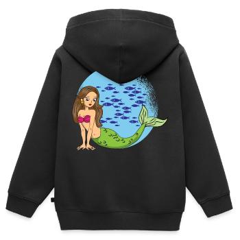 SIRENE by The Manzanita´s - Kinder Premium Organic Zip Hoodie - Schwarz - Hinten - AI Model Kid Male (0cm)