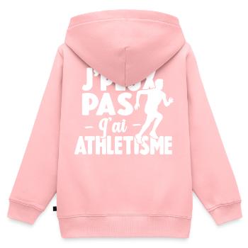 Je Peux Pas J'ai Athlétisme Cadeau De Sport - Sweat Premium à capuche zippé enfant bio - rose - Dos - AI Model Kid Female (0cm)