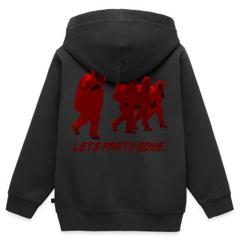 Hazmat Dance Lets party boys - Kinder Premium Organic Zip Hoodie - Schwarz - Hinten - AI Model Kid Male (0cm)