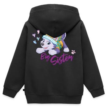 Paw Patrol Große Schwester - Kinder Premium Organic Zip Hoodie - Schwarz - Hinten - AI Model Kid Male (0cm)