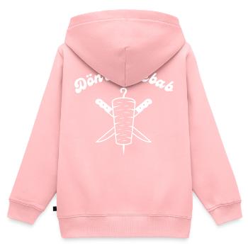 Doner kebab - Sweat Premium à capuche zippé enfant bio - rose - Dos - AI Model Kid Female (0cm)