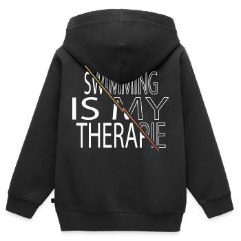 apnoe funny swimming bicycle bday statement - Kids Premium Organic Zip-up Hoodie - black - Back - AI Model Kid Male (0cm)