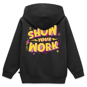 Show Your Work - Kinder Premium Organic Zip Hoodie - Schwarz - Hinten - AI Model Kid Male (0cm)