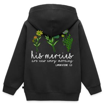 Église Religion Catholique Catholique Jésus-Christ - Sweat Premium à capuche zippé enfant bio - noir - Dos - AI Model Kid Male (0cm)