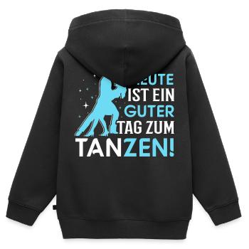 Guter Tag zum Tanzen! - Tänzerin Tänzer Tanzen - Kinder Premium Organic Zip Hoodie - Schwarz - Hinten - AI Model Kid Male (0cm)