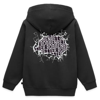 kinder animalliberationfront geek humor tierschutz - Kinder Premium Organic Zip Hoodie - Schwarz - Hinten - AI Model Kid Male (0cm)