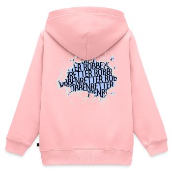 clubbing statement geburtstag vegetarisch cool - Kinder Premium Organic Zip Hoodie - Rosa - Hinten - AI Model Kid Female (0cm)