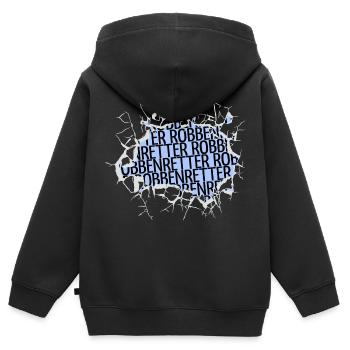 clubbing statement geburtstag vegetarisch cool - Kinder Premium Organic Zip Hoodie - Schwarz - Hinten - AI Model Kid Male (0cm)