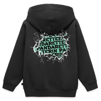 geburtstagsgeschenkidee fleischistmord hund - Kinder Premium Organic Zip Hoodie - Schwarz - Hinten - AI Model Kid Male (0cm)