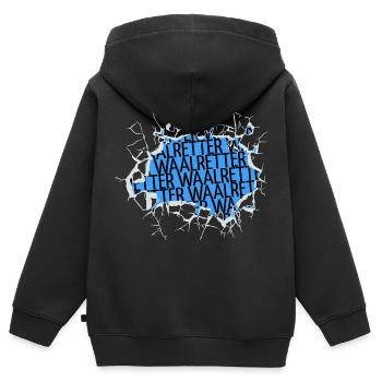 fischerei tierschutz tier angelrute kuh vegetarier - Kinder Premium Organic Zip Hoodie - Schwarz - Hinten - AI Model Kid Male (0cm)
