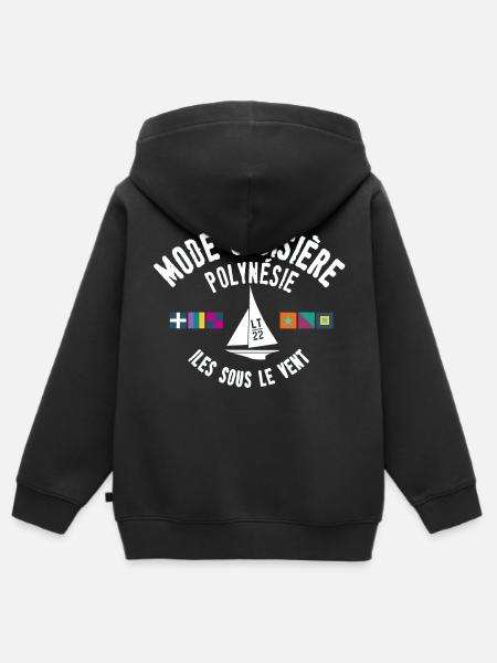 Reisemodus Polynesien - Kinder Premium Organic Zip Hoodie - Schwarz
