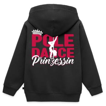 Pole Dance Prinzessin - Kinder Premium Organic Zip Hoodie - Schwarz - Hinten - AI Model Kid Male (0cm)