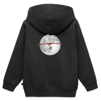 Hanggleiter Drachenflieger Deltasegler - Kinder Premium Organic Zip Hoodie - Schwarz - Hinten - AI Model Kid Male (0cm)