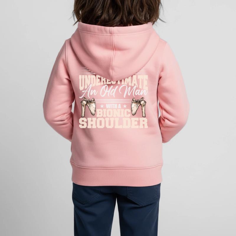 Bionic Shoulder Replacement Kids Premium Organic Zip-up Hoodie