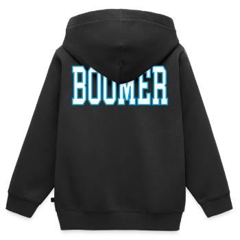 Boomer - Kinder Premium Organic Zip Hoodie - Schwarz - Hinten - AI Model Kid Male (0cm)