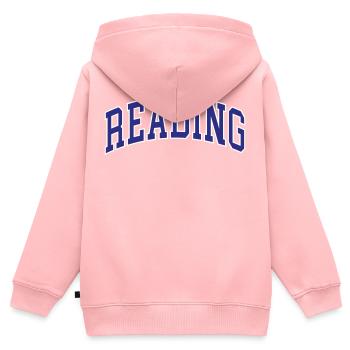 Lecture - Sweat Premium à capuche zippé enfant bio - rose - Dos - AI Model Kid Female (0cm)