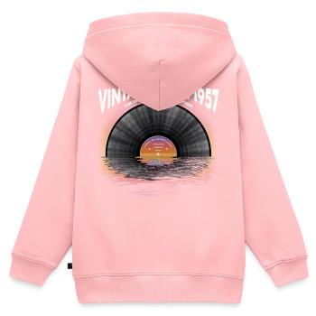 Vintage seit 1957 Retro Disco Music Vintage - Kinder Premium Organic Zip Hoodie - Rosa - Hinten - AI Model Kid Female (0cm)