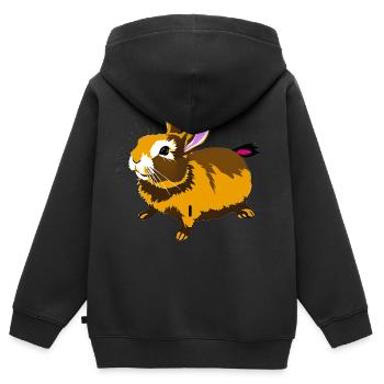 Cute - Kids Premium Organic Zip-up Hoodie - black - Back - AI Model Kid Male (0cm)