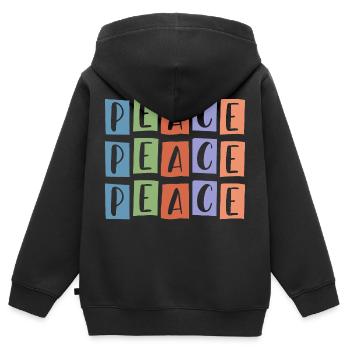 Chambre, chambre, chambre - Sweat Premium à capuche zippé enfant bio - noir - Dos - AI Model Kid Male (0cm)