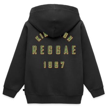 REGGAE 1967 - Kinder Premium Organic Zip Hoodie - Schwarz - Hinten - AI Model Kid Male (0cm)
