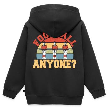 Foosball Anyone Retro Table Soccer Sunset Vintage - Kinder Premium Organic Zip Hoodie - Schwarz - Hinten - AI Model Kid Male (0cm)