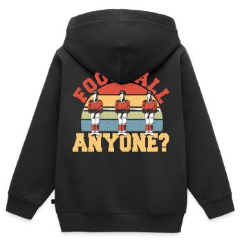 Retro Table Soccer Player Vintage Foosball Anyone - Kinder Premium Organic Zip Hoodie - Schwarz - Hinten - AI Model Kid Male (0cm)