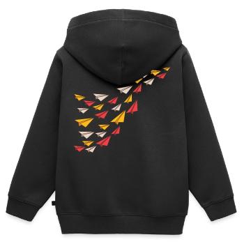 Avions en papier - Sweat Premium à capuche zippé enfant bio - noir - Dos - AI Model Kid Male (0cm)