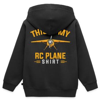 Remote Controlled Airplane Model Airplane - Kids Premium Organic Zip-up Hoodie - black - Back - AI Model Kid Male (0cm)