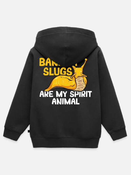 Bananenschnecke Schnecke - Kinder Premium Organic Zip Hoodie - Schwarz