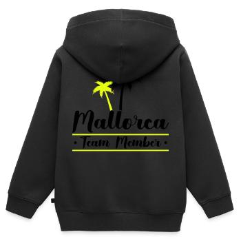 mallorca team member - Kinder Premium Organic Zip Hoodie - Schwarz - Hinten - AI Model Kid Male (0cm)