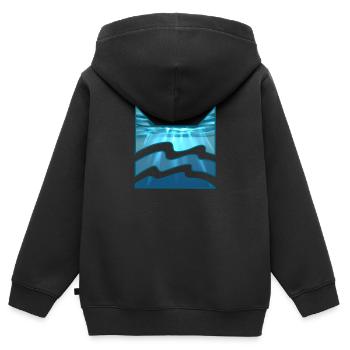 Flussclan Riverclan Firestar Feuerstern Katzen - Kinder Premium Organic Zip Hoodie - Schwarz - Hinten - AI Model Kid Male (0cm)