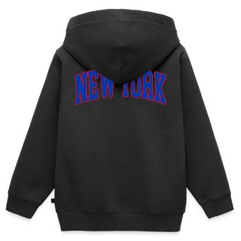 New York - Kinder Premium Organic Zip Hoodie - Schwarz - Hinten - AI Model Kid Male (0cm)