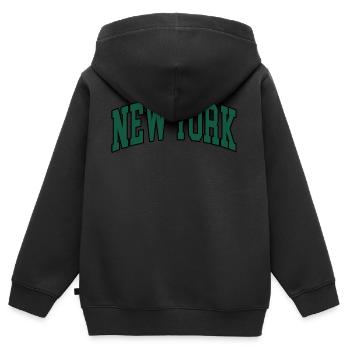 New York - Kinder Premium Organic Zip Hoodie - Schwarz - Hinten - AI Model Kid Male (0cm)