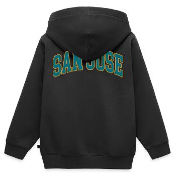 San Jose - Kids Premium Organic Zip-up Hoodie - black - Back - AI Model Kid Male (0cm)