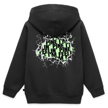 dinosaur lover beard humor sayings funny gym - Kinder Premium Organic Zip Hoodie - Schwarz - Hinten - AI Model Kid Male (0cm)