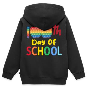 Back To School Lehrer Schule Vintage Schüler - Kinder Premium Organic Zip Hoodie - Schwarz - Hinten - AI Model Kid Male (0cm)