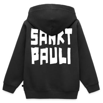 SANKT PAULI - Kinder Premium Organic Zip Hoodie - Schwarz - Hinten - AI Model Kid Male (0cm)