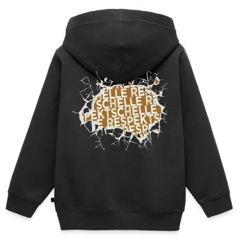 Geek Dire Bday Citation Drôle - Sweat Premium à capuche zippé enfant bio - noir - Dos - AI Model Kid Male (0cm)