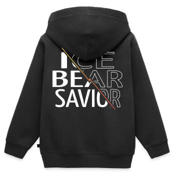 Cruauté envers les animaux Bande dessinée Dictons drôles - Sweat Premium à capuche zippé enfant bio - noir - Dos - AI Model Kid Male (0cm)