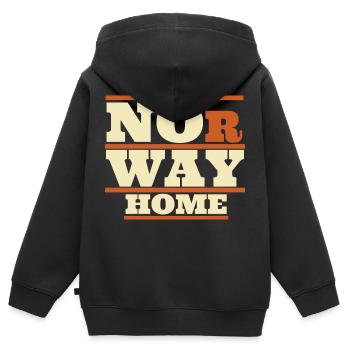 NoR Way Home - Kids Premium Organic Zip-up Hoodie - black - Back - AI Model Kid Male (0cm)
