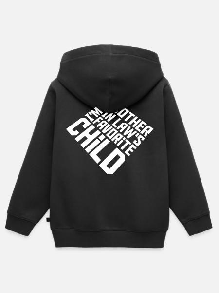I'm My Mother In Law's Favorite Child Witz Spruch - Kinder Premium Organic Zip Hoodie - Schwarz