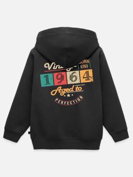 Original 1964 Vintage - Cadeau D’anniversaire 1964 - Sweat Premium à capuche zippé enfant bio - noir