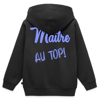 MEISTER - Kinder Premium Organic Zip Hoodie - Schwarz - Hinten - AI Model Kid Male (0cm)