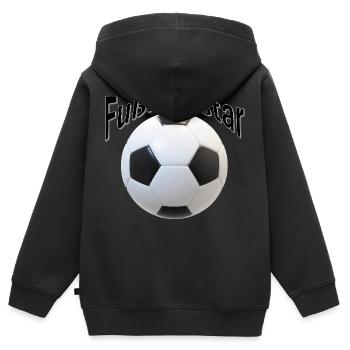 Football star - Kids Premium Organic Zip-up Hoodie - black - Back - AI Model Kid Male (0cm)