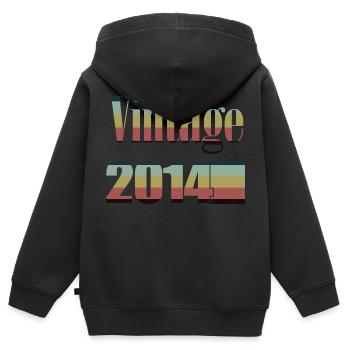 2014 Geburtstag 2014 Jahrgang 2014 Geburtstag - Kinder Premium Organic Zip Hoodie - Schwarz - Hinten - AI Model Kid Male (0cm)