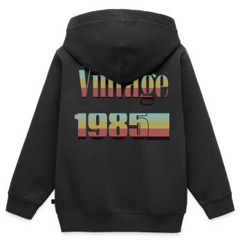 1985 Geburtstag 1985 Jahrgang 1985 Geburtstag - Kinder Premium Organic Zip Hoodie - Schwarz - Hinten - AI Model Kid Male (0cm)